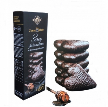 Turta Dulce Inima Cu Miere Si Ciocolata Neagra Kopernik 128G 1